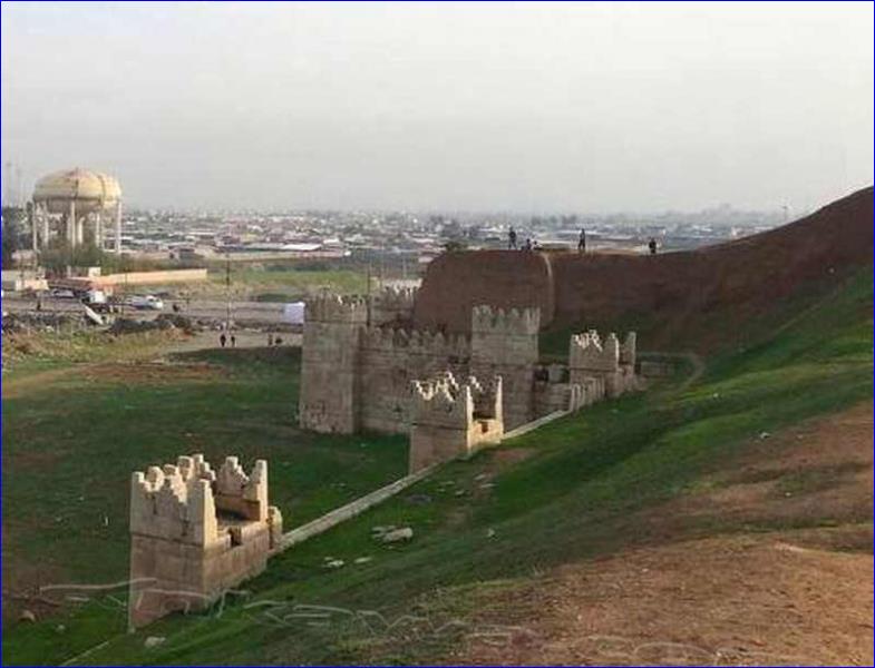 The remains of the walls of Nineveh in north Iraq.