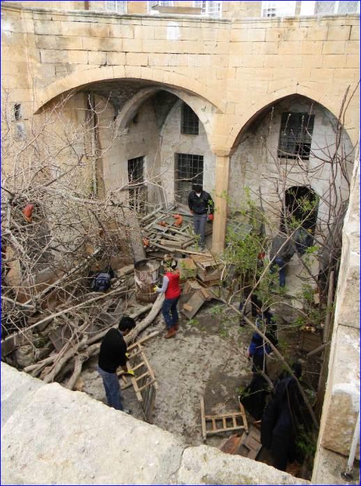 Courtyard of long abandoned Mardin Protestant Church, March 2015 (photo: World Watch Monitor).