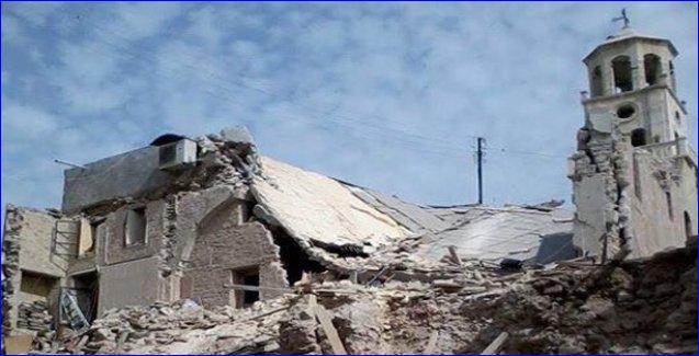 The St. Odisho Assyrian Church in Tel Tal, Syria, was bombed by ISIS on April 28, 2015.