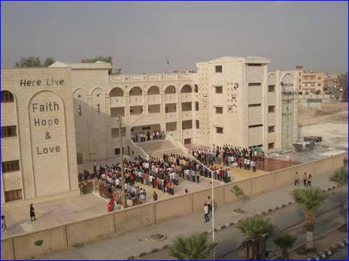 The Amal Assyrian Elementary School in Hasaka, Syria, which has been occupied by the YPG Kurdish militia.