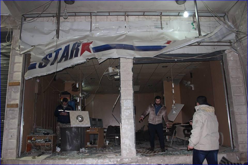 Joseph Bakery in Qamishli, Syria, an Assyrian business which was bombed last day