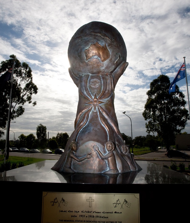 Assyrian genocide monument in Fairfield, Australia, Erected on August 7, 2010.