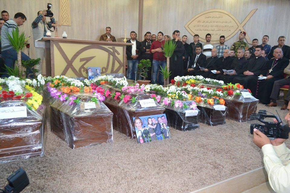 Funeral Service Held in Iraq for 7 Assyrian Refugees Who Drowned