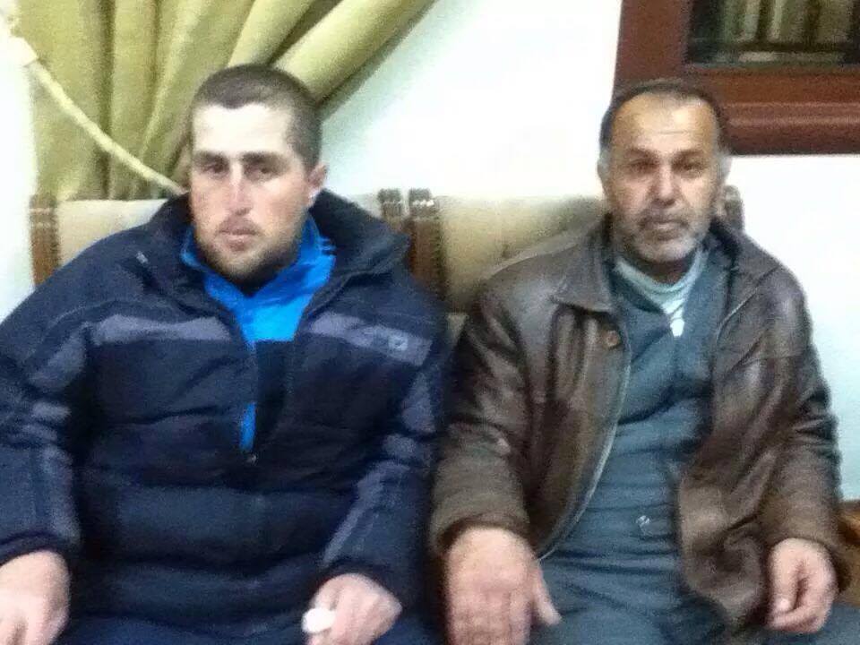 Assyrian hostages from Tel Goran who were captured and released by ISIS, at St. Mary's Church in Hasaka.